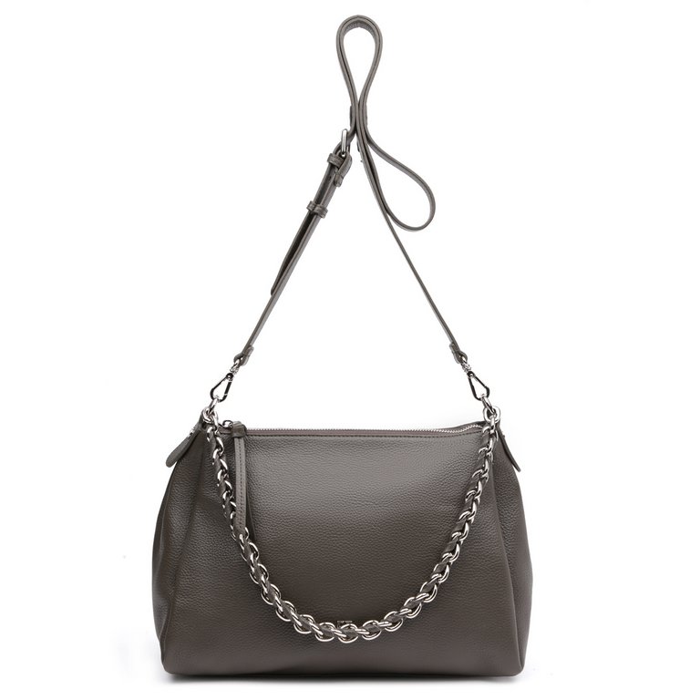 Сумка женская FABRETTI 30х22х14 см, нат. кожа, табачный