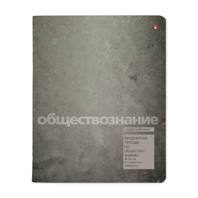 Тетрадь 48 лист кл. А5 на скрепке, со справ. мат-ом "STONE COLOR. ОБЩЕСТВОЗНАНИЕ"