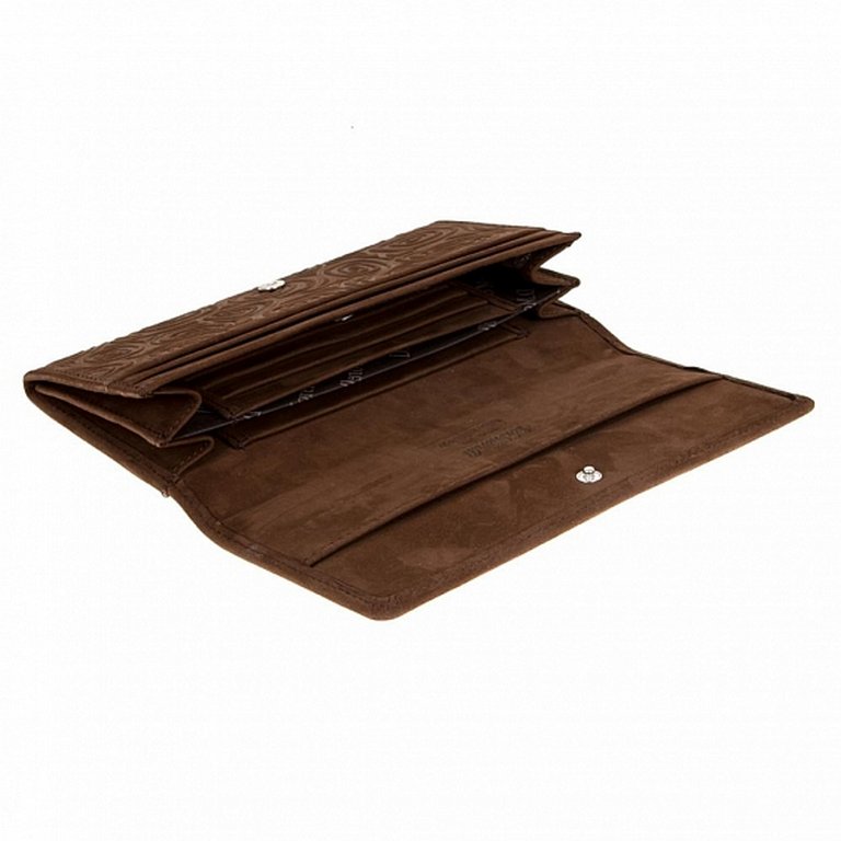 Портмоне D.Morelli женское "Тирамо-2" с отделениями для карт, нат.кожа, горчичн.