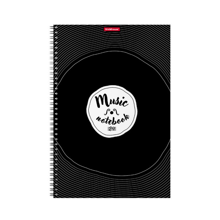 Тетрадь для нот 24 л., А4 на спирали "Just Music" вертикальная