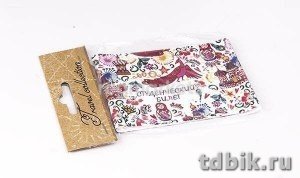 Обложка для студенческого билета из ПВХ  7,8*21,2 "Матрешка светлая"