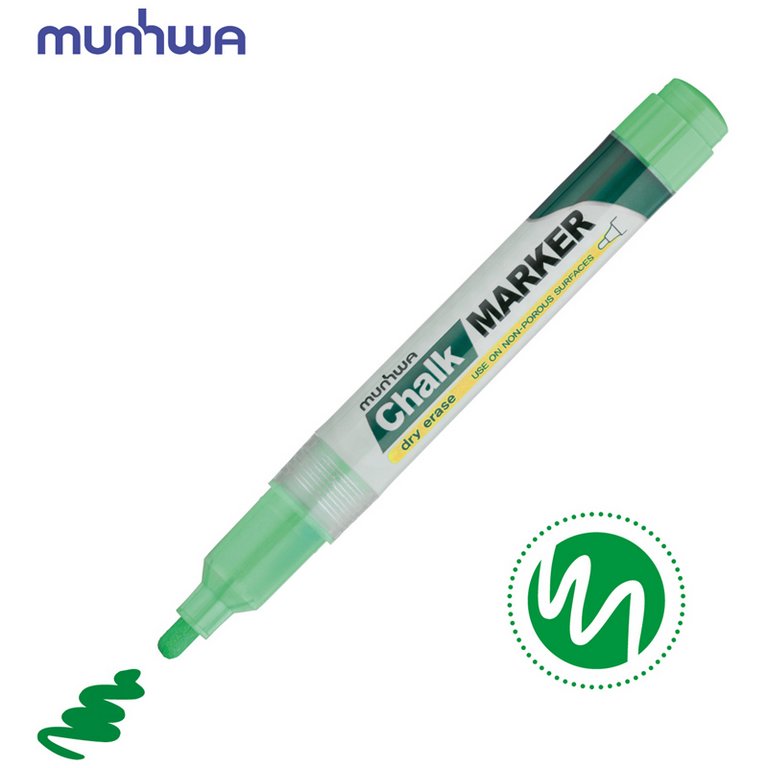 Маркер меловой зеленый 3мм MunHwa (на спиртовой основе)
