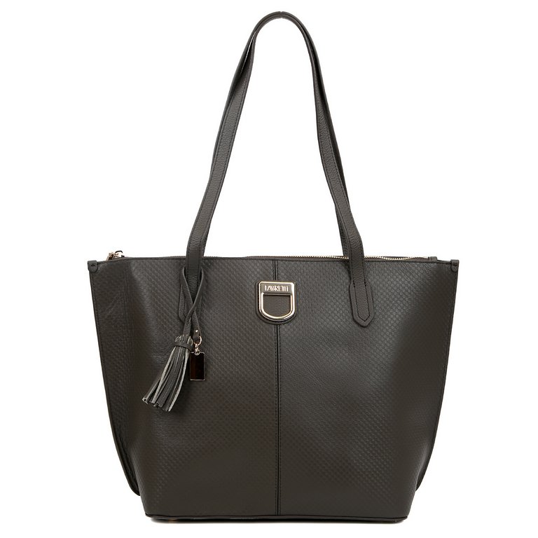 Сумка женская FABRETTI 42х29х13 см, нат. кожа, табачный