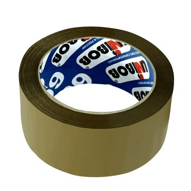 Скотч цветной коричневый 48 мм *66 м, 45 мкм Unibob 600