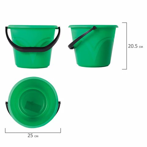 Ведро пластиковое без крышки 6 л., пищевое, шкала, LAIMA