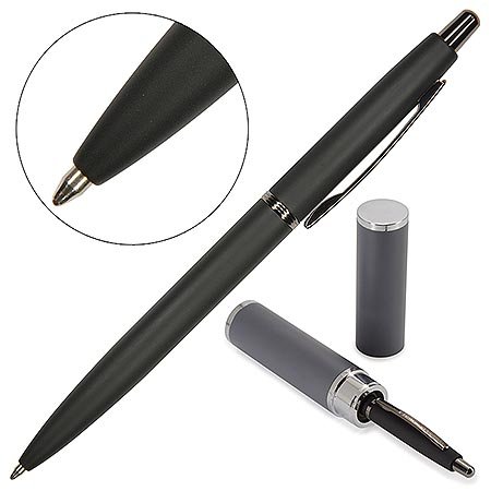 Ручка шариковая Bruno Visconti "San Remo" в футляре (мет.тубус) чер. корпус (стерж.99мм)