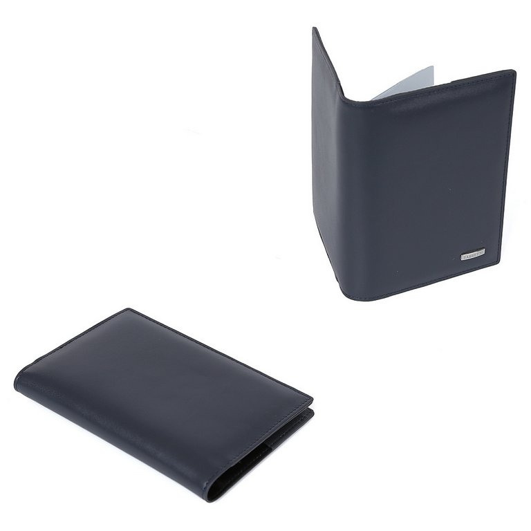 Обложка для документов FABRETTI женская, нат. кожа, 10*13,5*1,5см, черный