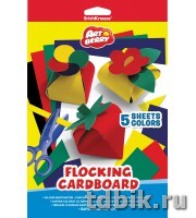 Набор цв. картона бархатного В5 5 лист 5 цв. Erich Krause "Artberry"