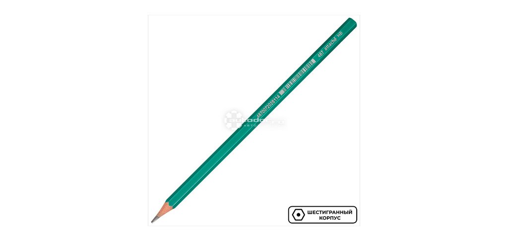 Карандаш ч/г HB пласт. корпус Attache