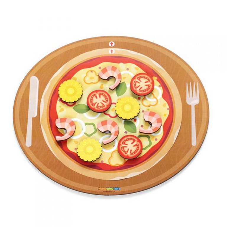 Игра обучающая  Еда "Юный кондитер, Пицца-Пирог-Торт-1" дерево WOODLENDTOYS