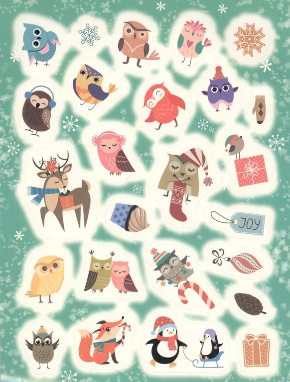 Набор наклеек 100 шт "Самые зимние наклейки" Росмэн