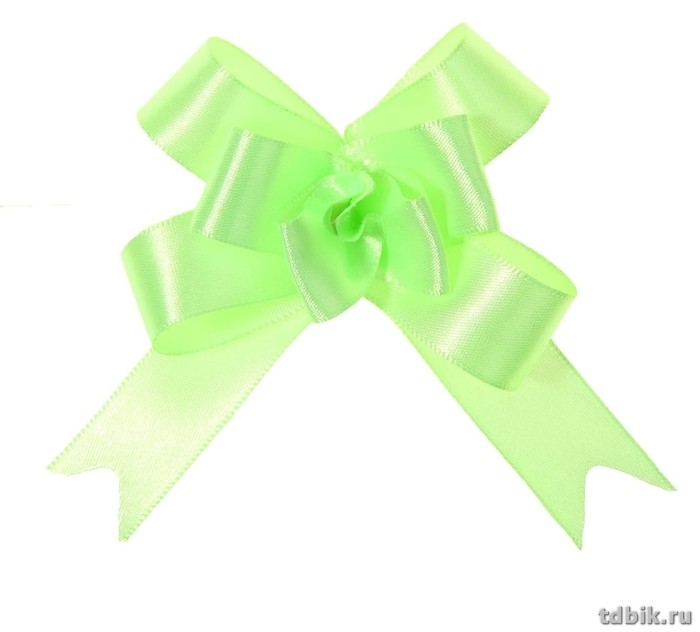 Бант Бабочка 18мм атласный салатовый