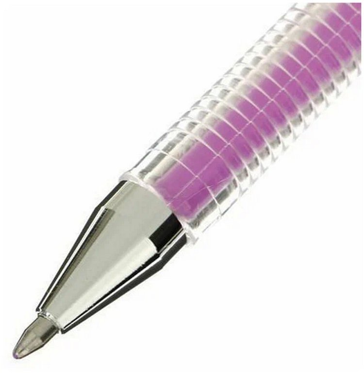 Ручка гелевая  фиолетовая пастель Crown  0,8мм (линия 0,5мм)