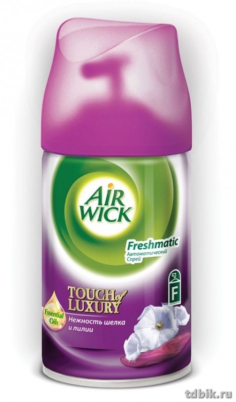 Освежитель воздуха автоматический Airwick Freshmatic 250 мл, зап. блок "Нежность шелка и лилии"