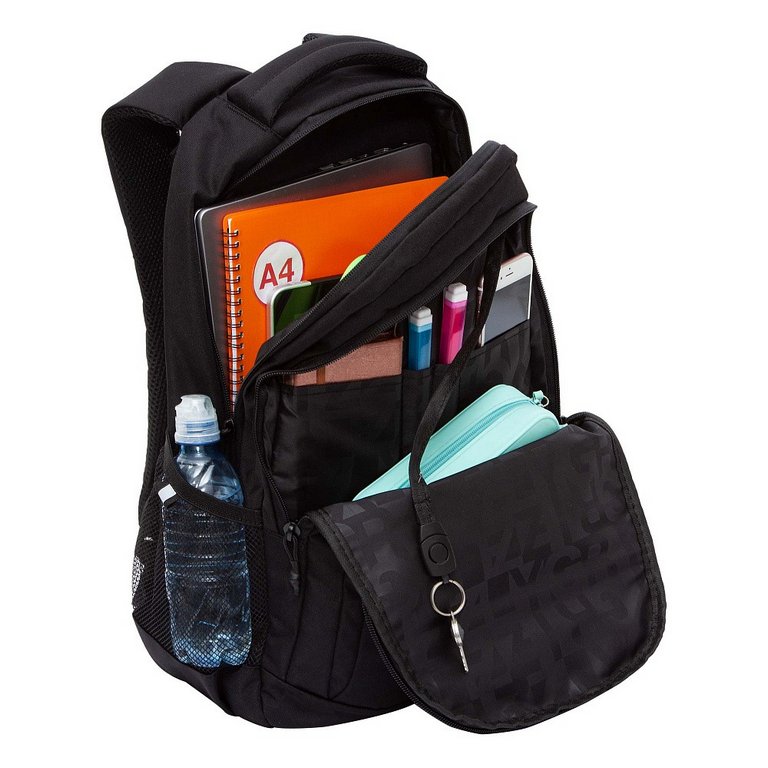 Рюкзак молодежный мужской Grizzly 47*32*17 см., черный