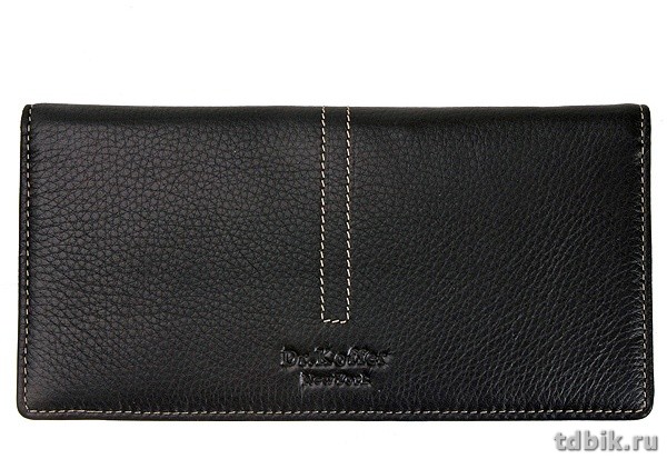 Портмоне Dr.Koffer 18*9см, нат. кожа, черный
