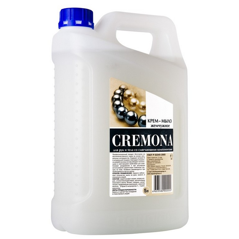Мыло-крем жидкое 5л. Кремона жемчужное (канистра)