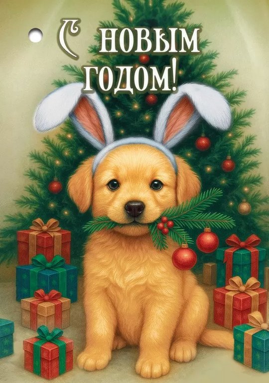 Открытка  НГ мини "С Новым годом"