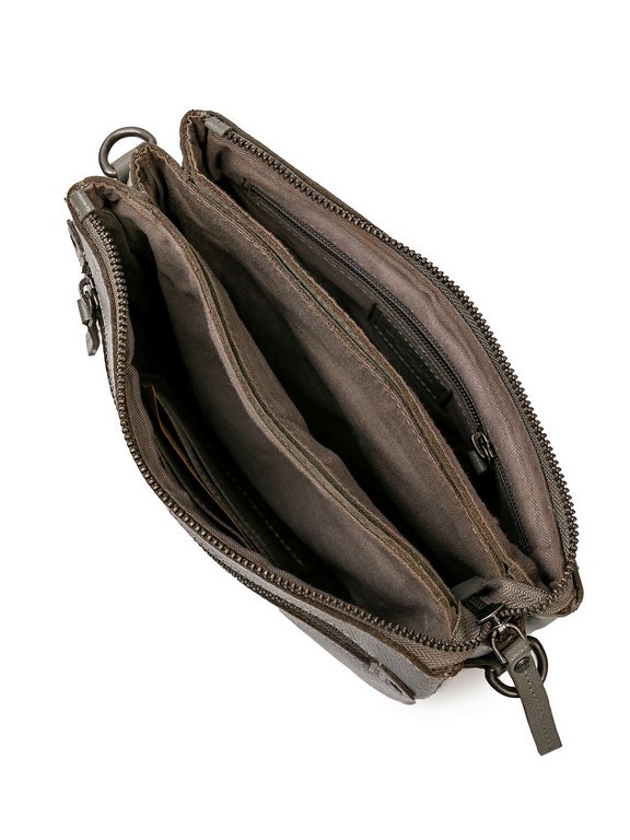 Сумка женская Dr.Koffer 23х17х8см см, нат.кожа серая