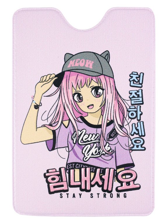 Обложка для проездного билета "Девочка из аниме" из ПВХ 7*9,5 см