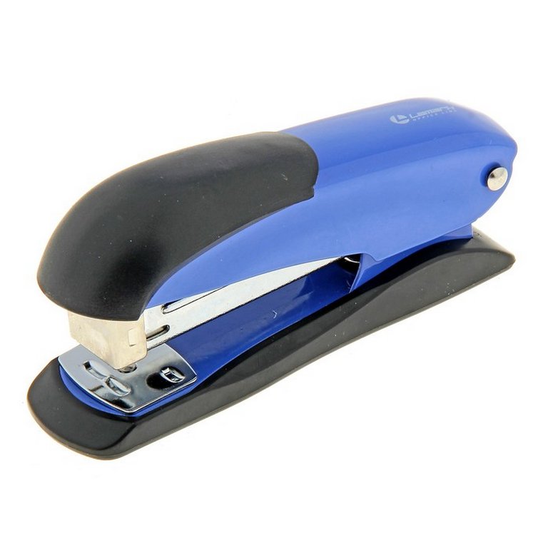 Степлер 24/6 до 25л металлический Lamark Ulrich, синий с антистеплером