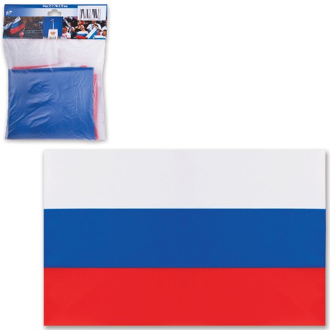 Флаг РФ  (70*105см) синтетический шелк (карман под древко)