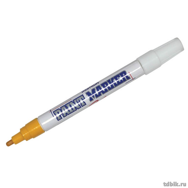 Маркер-краска лаковый  4мм MunHwa желтый (нитро-основа, мет.корпус)