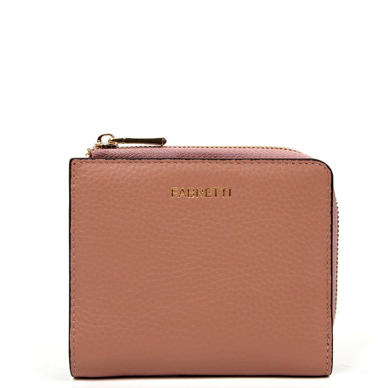Портмоне FABRETTI женское, нат. кожа, 11*10*3см, темно-розовый