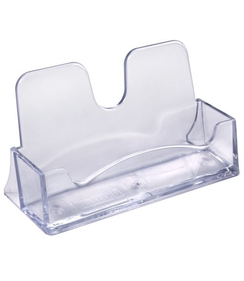 Подставка для визитных карточек 40*100*55 мм Стамм, прозрачная