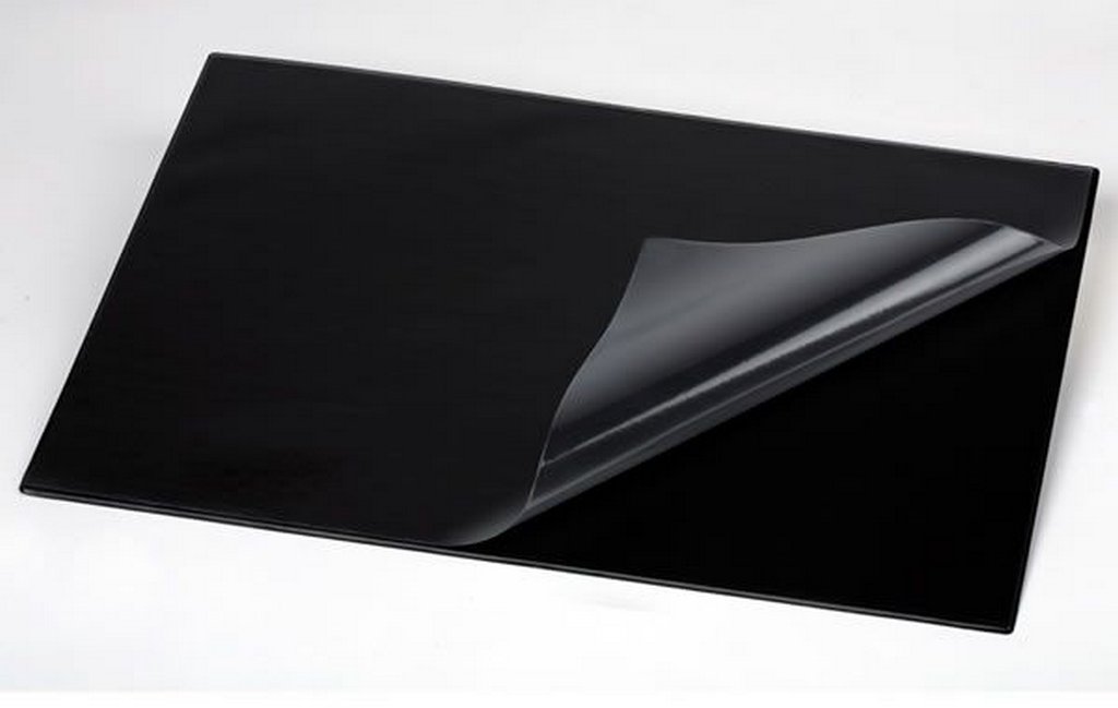 Подкладка на стол 38*59 см с прозрачным листом, цвет черный, ДПС