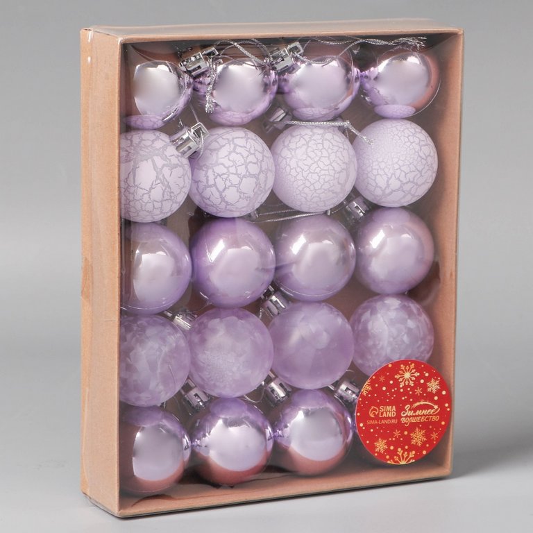 Набор шаров  цвет ассорти 40 мм 20 шт "Традиция"