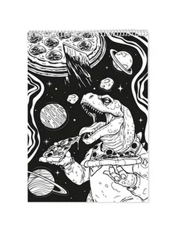 Раскраска А3 "Динозавры в космосе" 16 стр. ГЕОДОМ