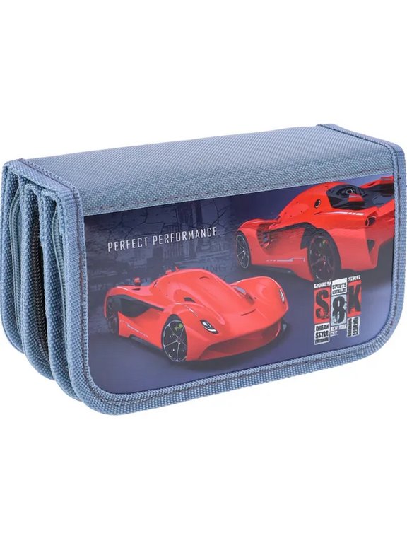 Пенал 3 отд. для мальчика Profit "Невероятный гиперкар" 190*105 (ламинир.картон)
