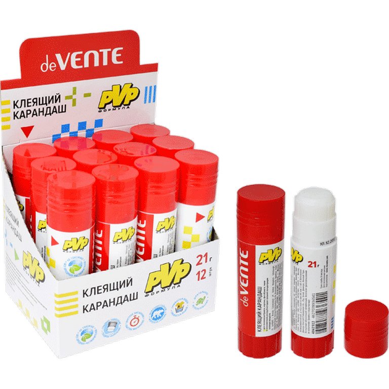 Клей карандаш deVENTE 21 гр. быстросохнущий