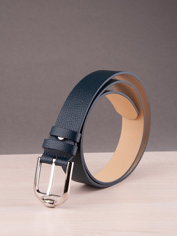 Ремень Alliance нат. кожа,  ширина 40мм, океан