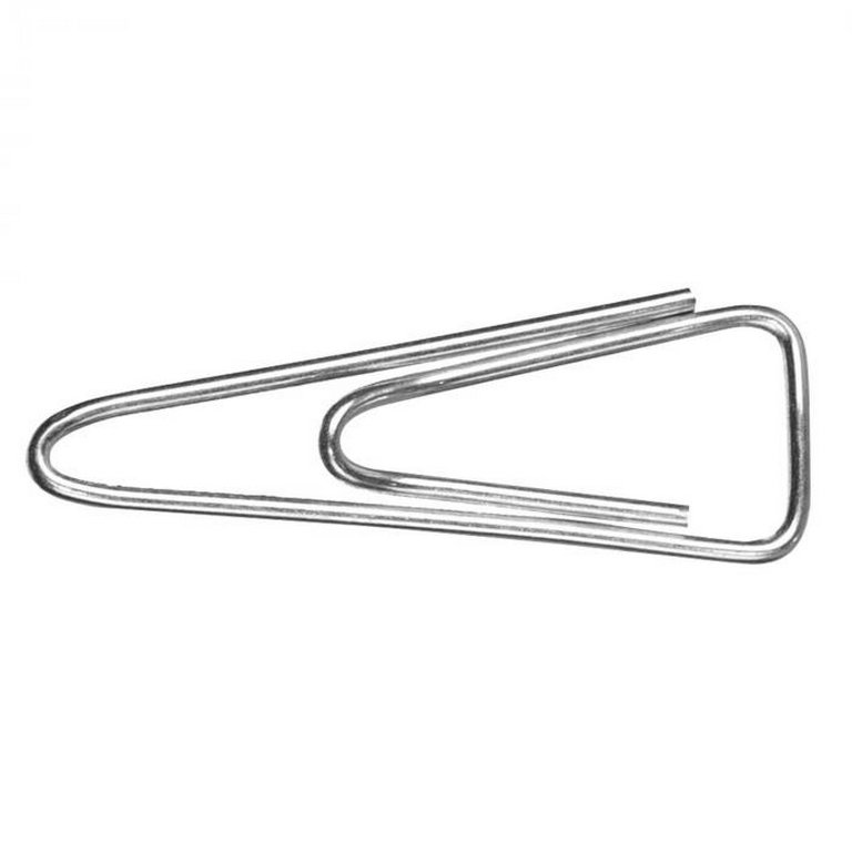 Скрепки 33 мм 100 шт/уп никелированные треугольные с загнут. краем Erich-Krause