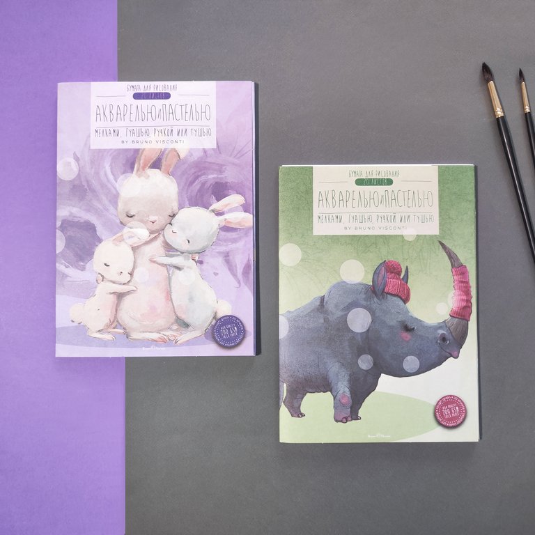 Папка для акварели и пастели А4 20л. 2 ВИДА