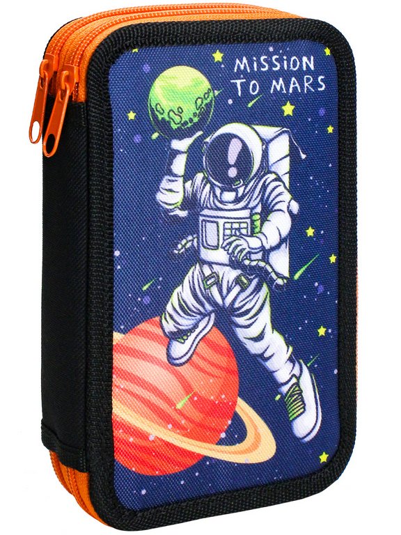Пенал 2 отд. для мальчика Profit "Космопорт" 190*115 (ткань)