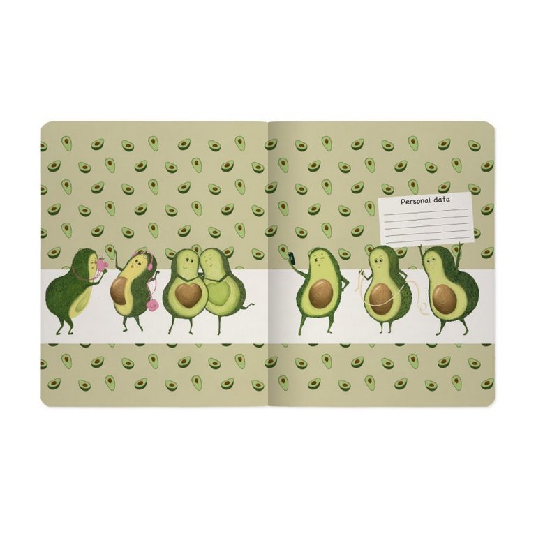 Тетрадь 48 лист кл. А5 на скрепке "Авокадо" 5 видов