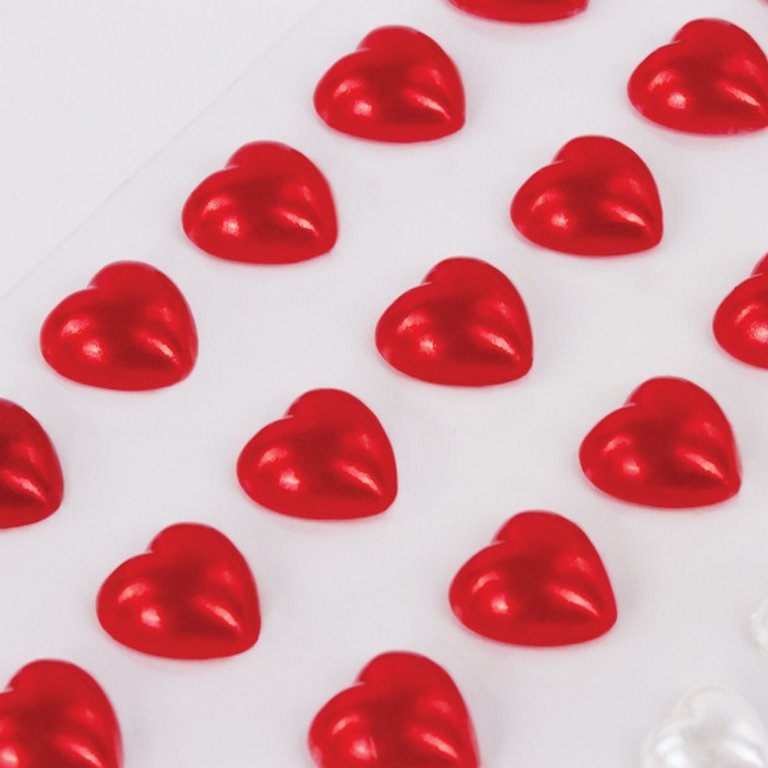 Стразы самоклеящиеся "Сердце" 8-10мм 85шт/уп, ассорти ОСТРОВ СОКРОВИЩ