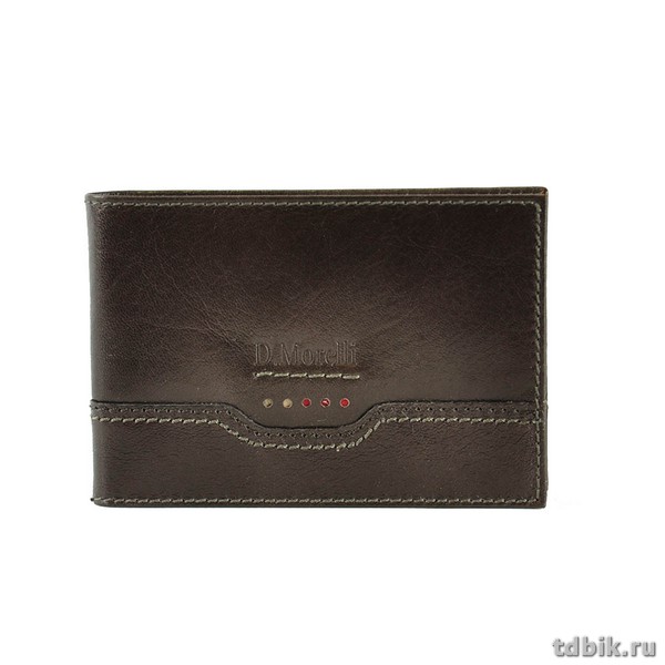 Визитница на 40 визиток D.Morelli "VITO", нат.кожа, коричневая