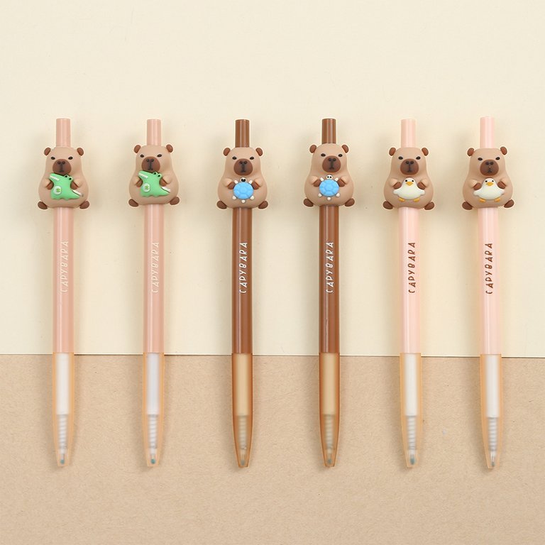 Карандаш вечный автоматический черный deVENTE "Capybara" с декором (металлич. наконечник)