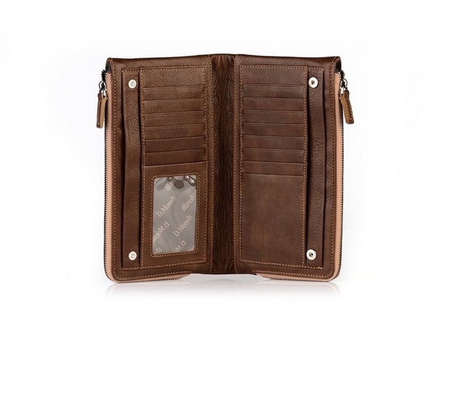 Сумка-органайзер D.Morelli "Бонд" нат. кожа, коричневая