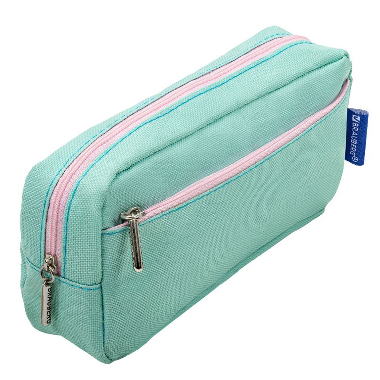 Пенал  для девочки BRAUBERG "Pastel" 21х9,5х5см (ассорти)