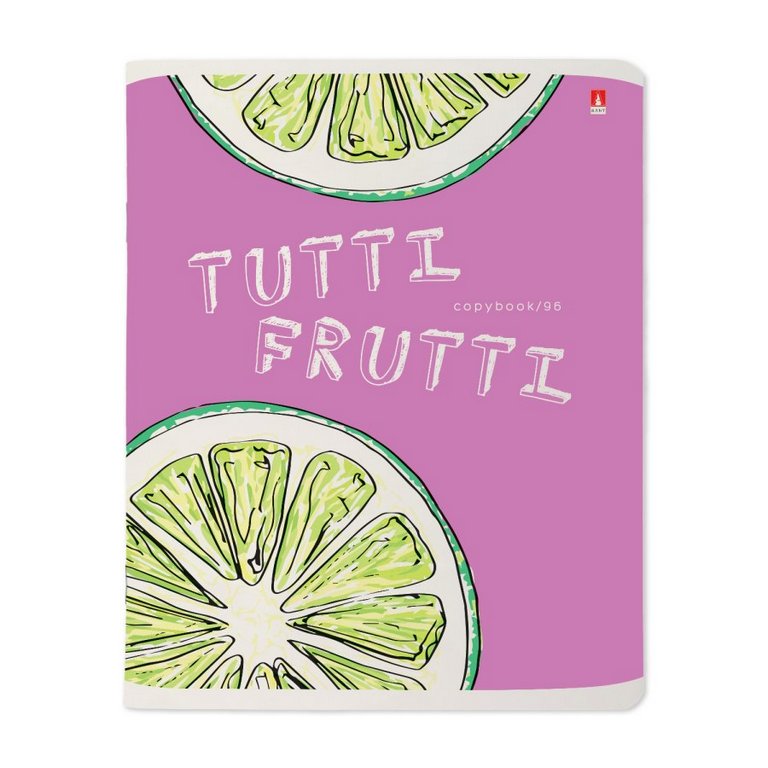 Тетрадь 96 лист кл. А5 на скрепке "FRESH & FRUITY" 5 ВИДОВ