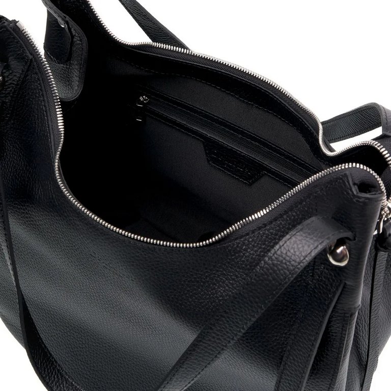 Сумка женская Dr.Koffer 32х23см см, нат.кожа черная