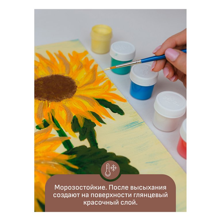 Краски акриловые  6 цв. 20мл Гамма "Хобби"