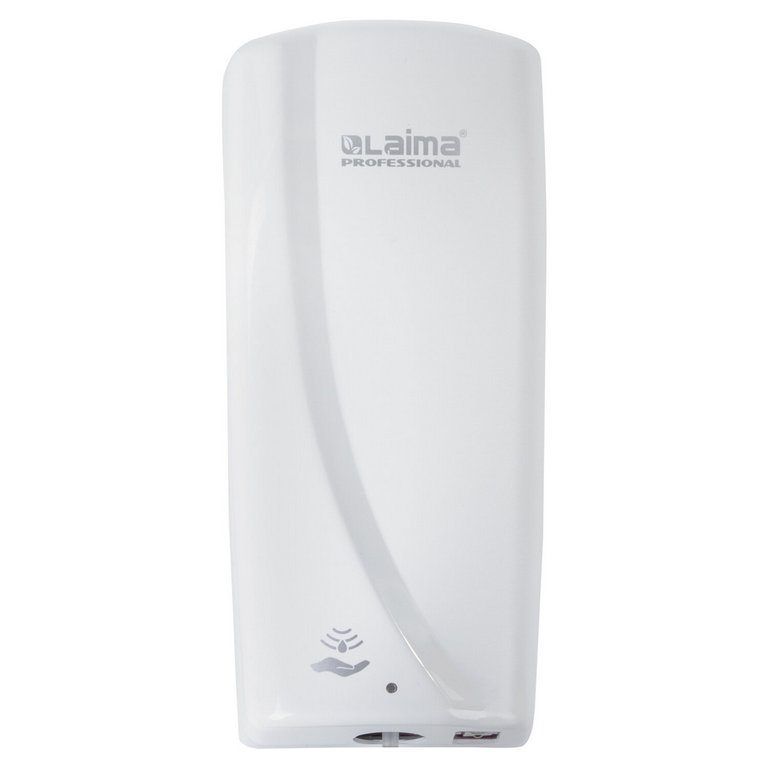 Диспенсер для жидкого мыла 1л, сенсорный, наливной белый пластик ЛАЙМА Professional