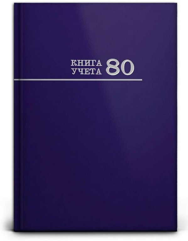 Книга учета  80 лист кл. А4, офсет, переплет 7БЦ СИНЯЯ