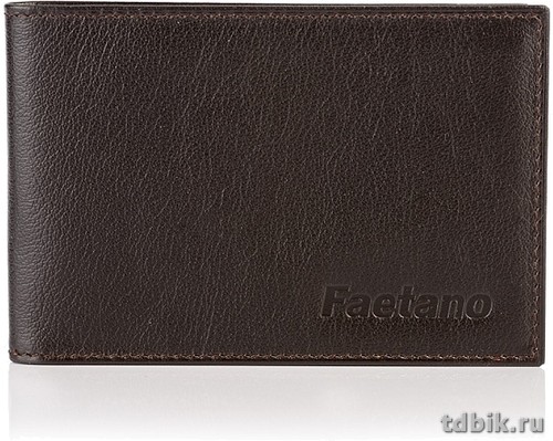 Визитница на 32 визитки Faetano, нат.кожа, коричневая
